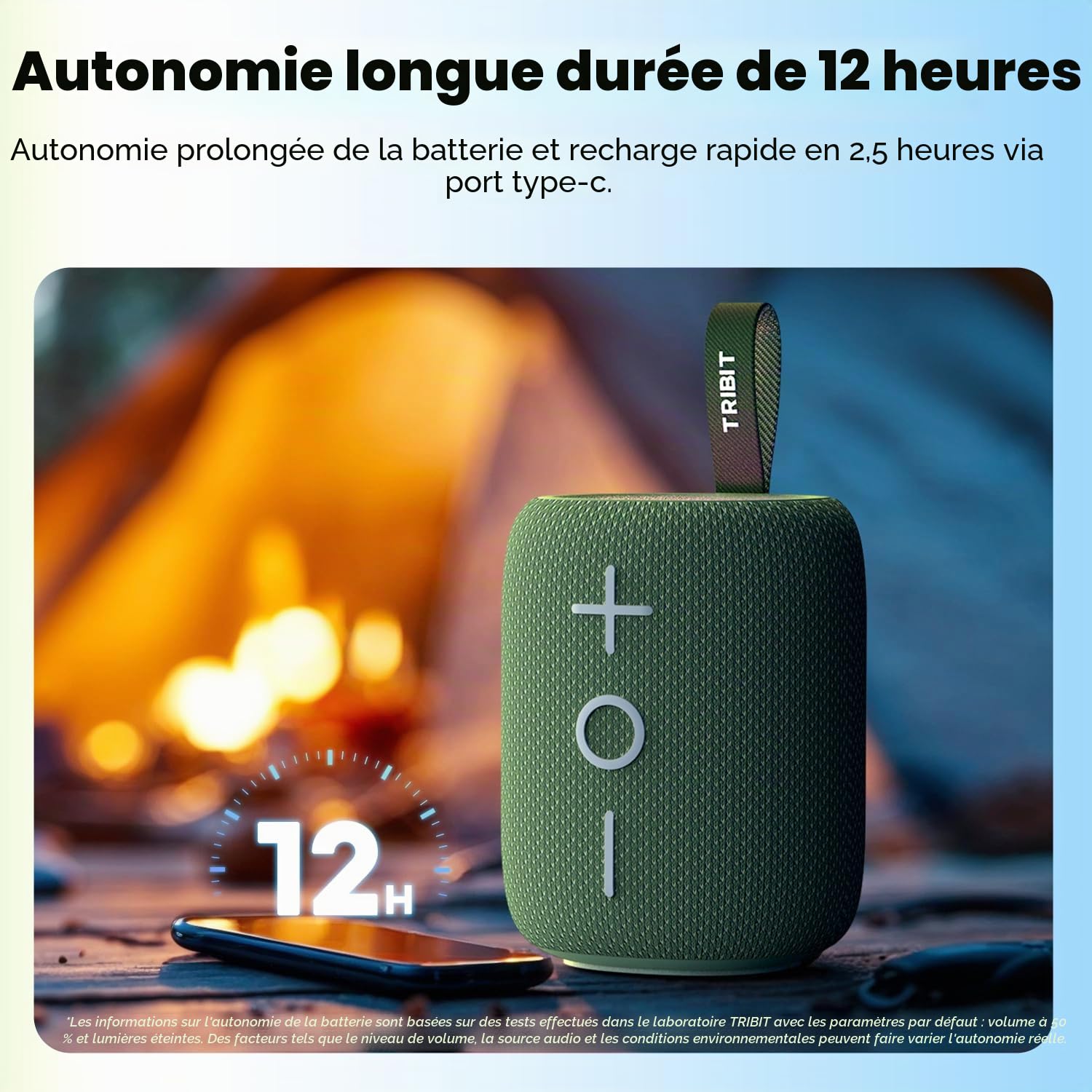 Tribit StormBox Mini+ Enceinte Bluetooth Portable, Son Surround 360°