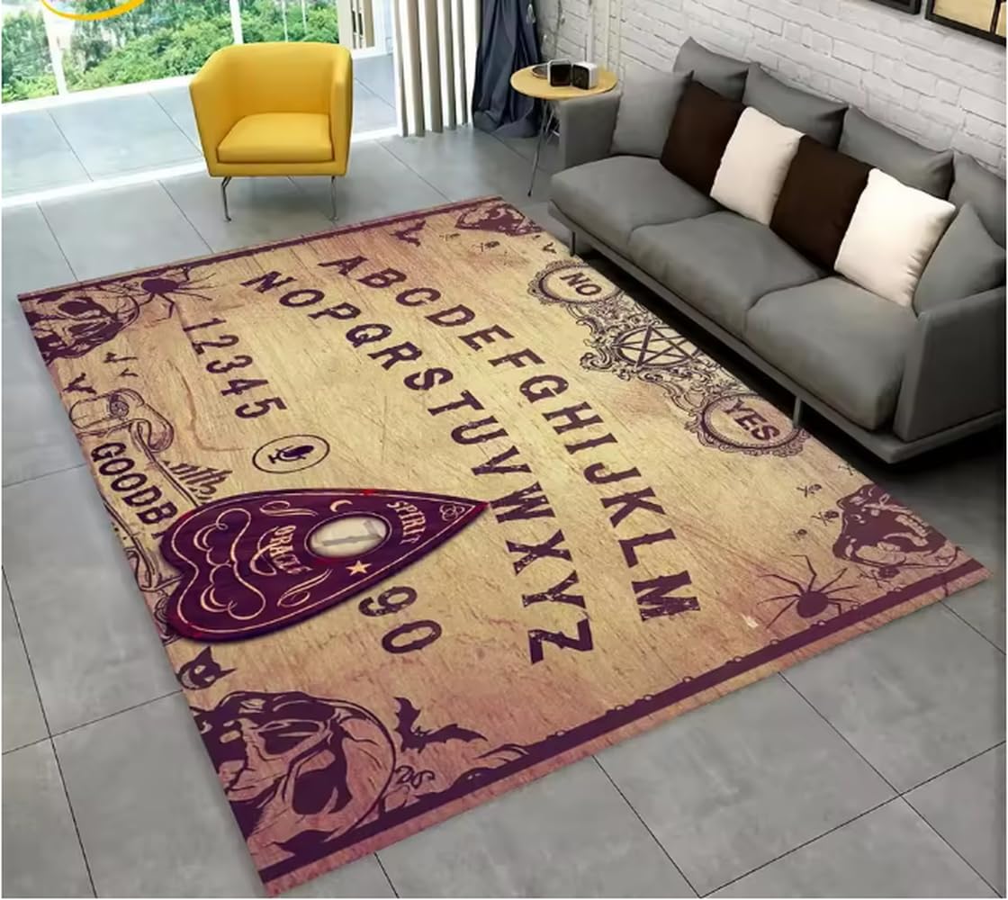 Tapis de sol Ouija tarot gothique antidérapant de 80x120cm pour la décoration de salon