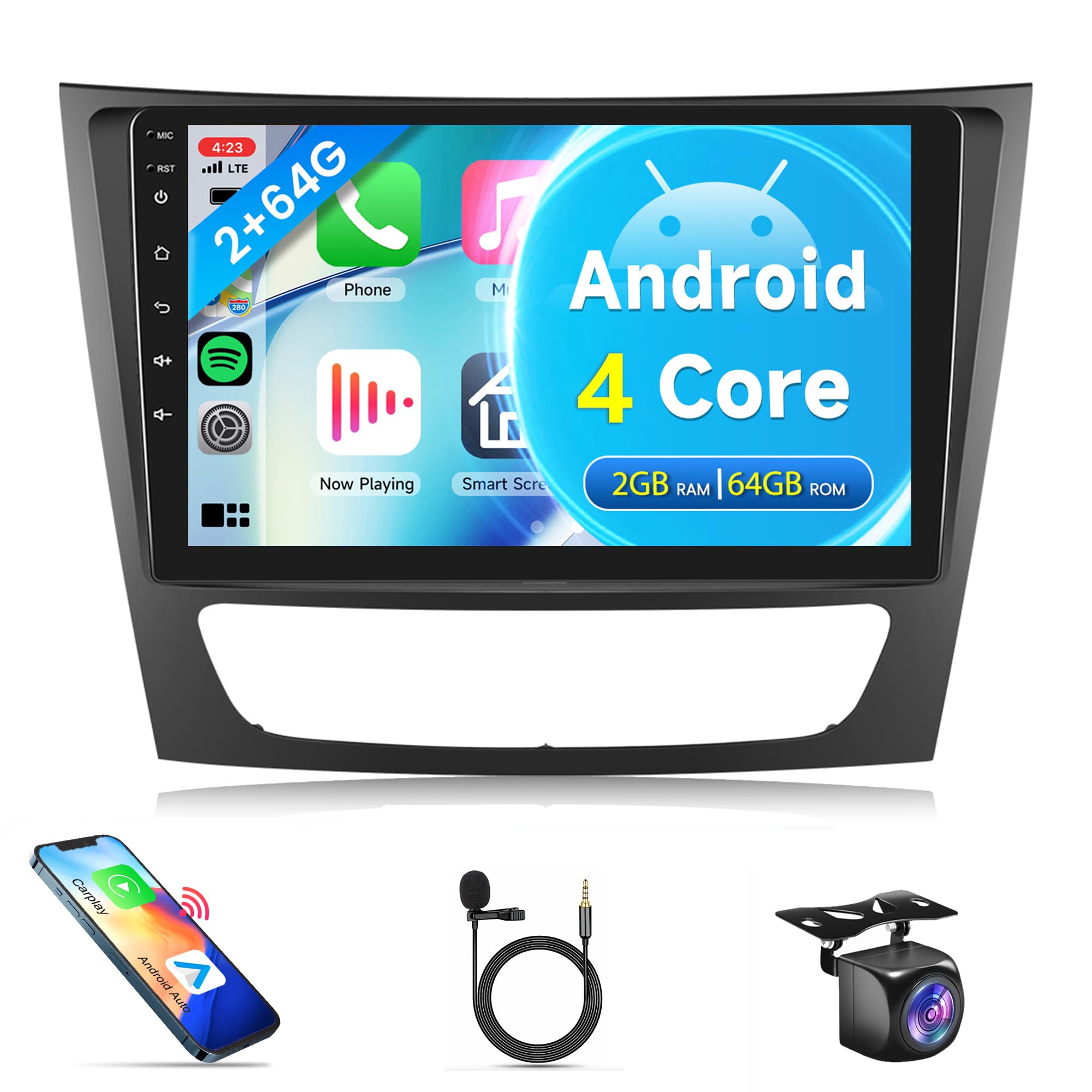 Amazon.com: 2G+64G Android 13 Car Stereo Radio Wireless Carplay