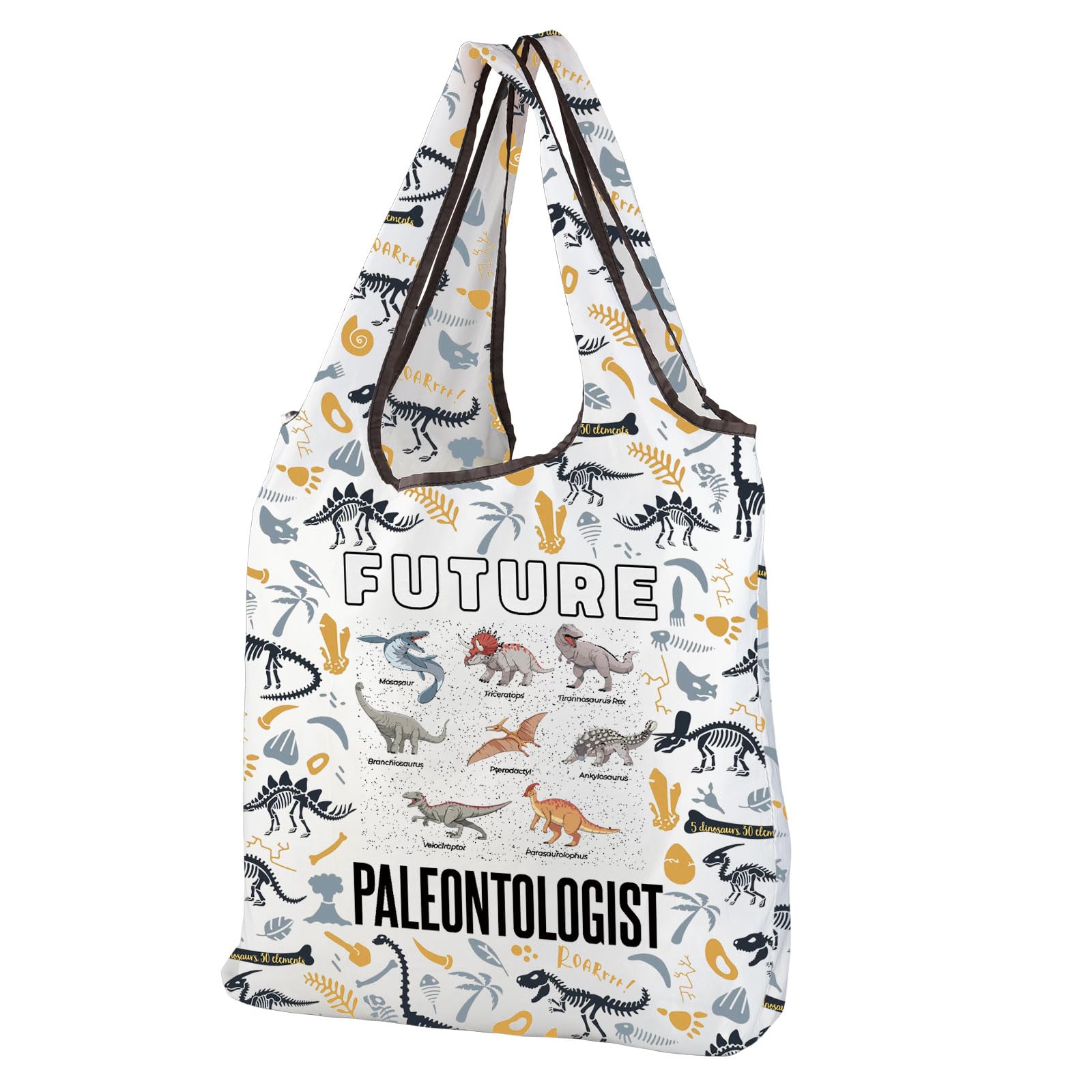 CMNIM Dinosaur Lover Gift Dinosaur Fossils Paleontology Gifts Future Paleontologist Reusable Tote Grocery Bag Archeology Gift