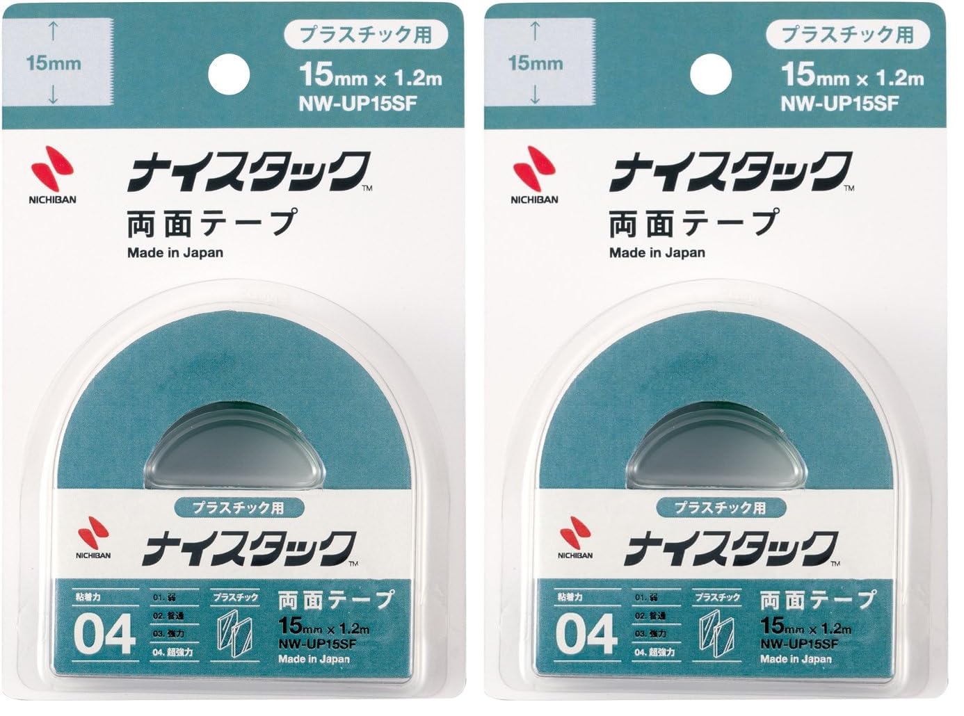 Amazon | ニチバン 両面テープ ナイスタック (プラスチック) 15mm×1.2m 
