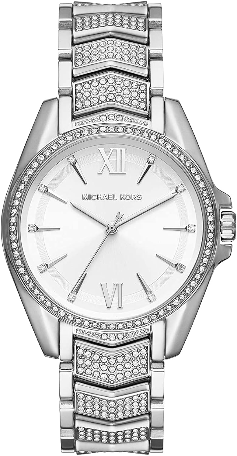 Michael Kors Whitney Stainless Steel Watch With Glitz Accents