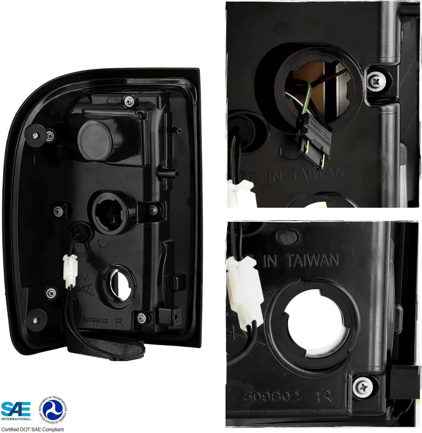 AKKON - Fit 2001-2011 Ford Ranger 01-11 LED Tube Tail Lights Rear Brake with Running Lamp Black Housing Driver - Passenger Direct Replacement