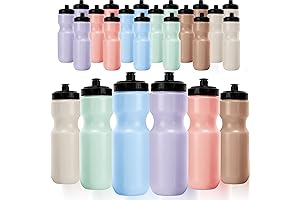 Bulk Pack of 24 Reusable 22-Ounce Sports Water Bottles | Perfect for...