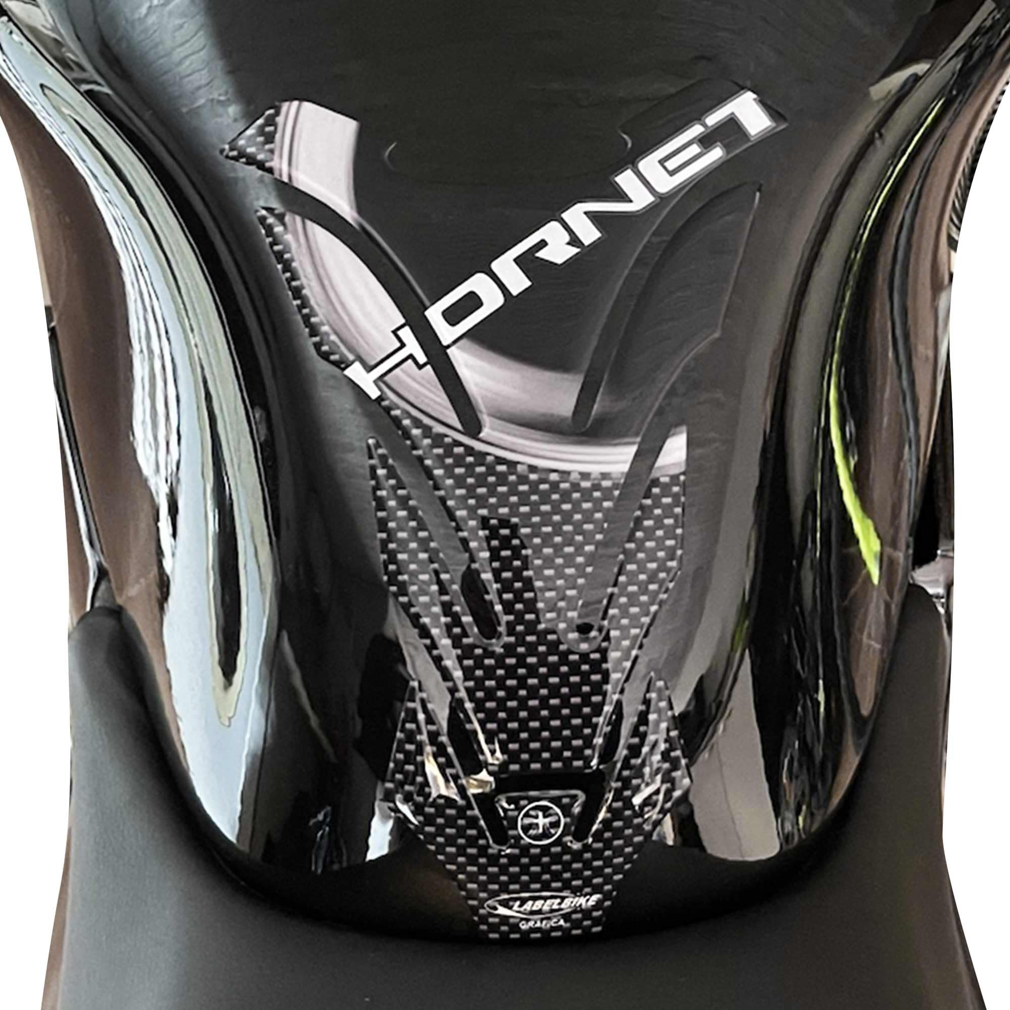 labelbike - Adesivo 3D Moto Paraserbatoio Protezione e Decorazione in Resina con Licenza Ufficiale compatibile con Honda Hornet