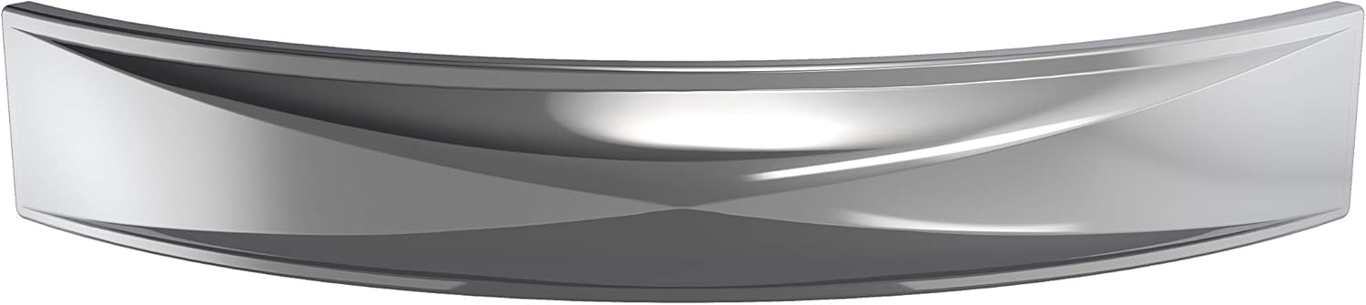 Polished Chrome Modern Cabinet Drawer Pull with Mounting Hardware