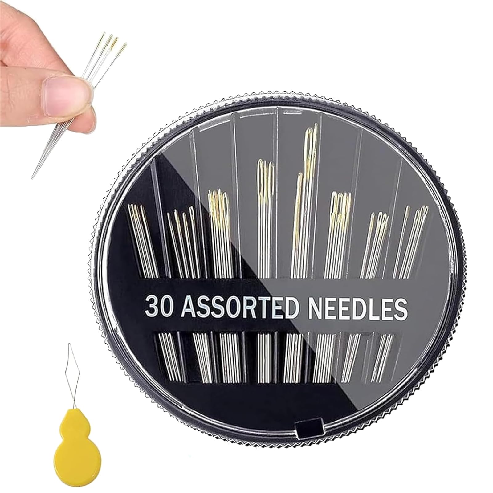 Cjkoonsa 30 Pcs Hand Sewing Needles, Handle Sewing Needle Set, Assorted Needles For Sewing For Embroidery Mending Craft Sew
