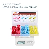 Vista 2 de HKS 200 PCS (100 pares) conectores de pala de nailon aislados macho y hembra de 22-10 AWG – Terminales de cable de desconexión rápida, kit