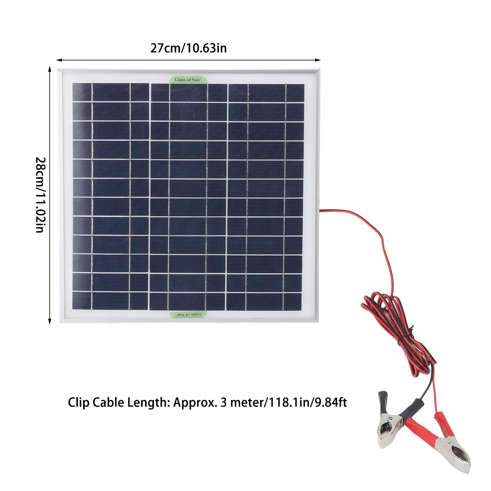 Panneau Solaire Portable 50W, Câble de 9,8 Pieds, Cadre en Aluminium, Panneau Solaire DC 18V pour le Camping