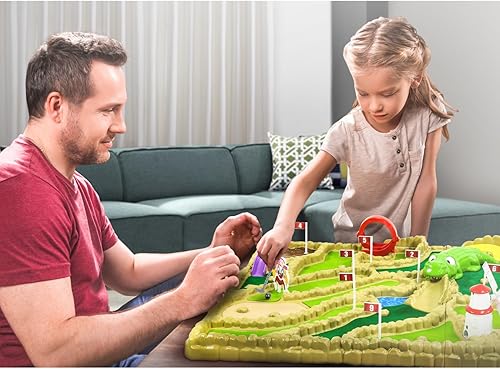 Miniatura 3 de Ambassador Games Electronic Arcade Mini Golf - Área de juego gigante de 26 x 16.5, campo de mesa de 9 hoyos, 5 obstáculos móviles, adultos y niños