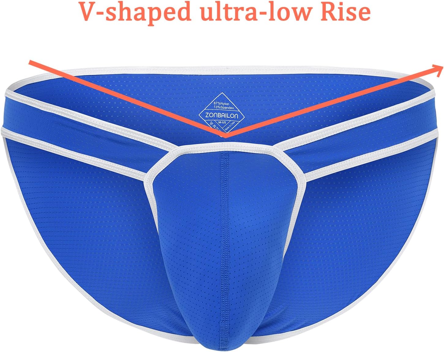 Men's Sexy Briefs Bulge Enhancing Underwear Low Rise Breathable Mesh Panties - Image 5