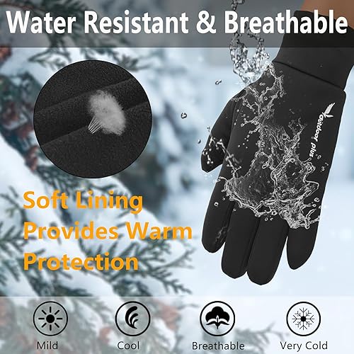 Miniatura 4 de outdoor plus Guantes de correr para hombres y mujeres, guantes térmicos para pantalla táctil, guantes de conducción para senderismo, ciclismo,