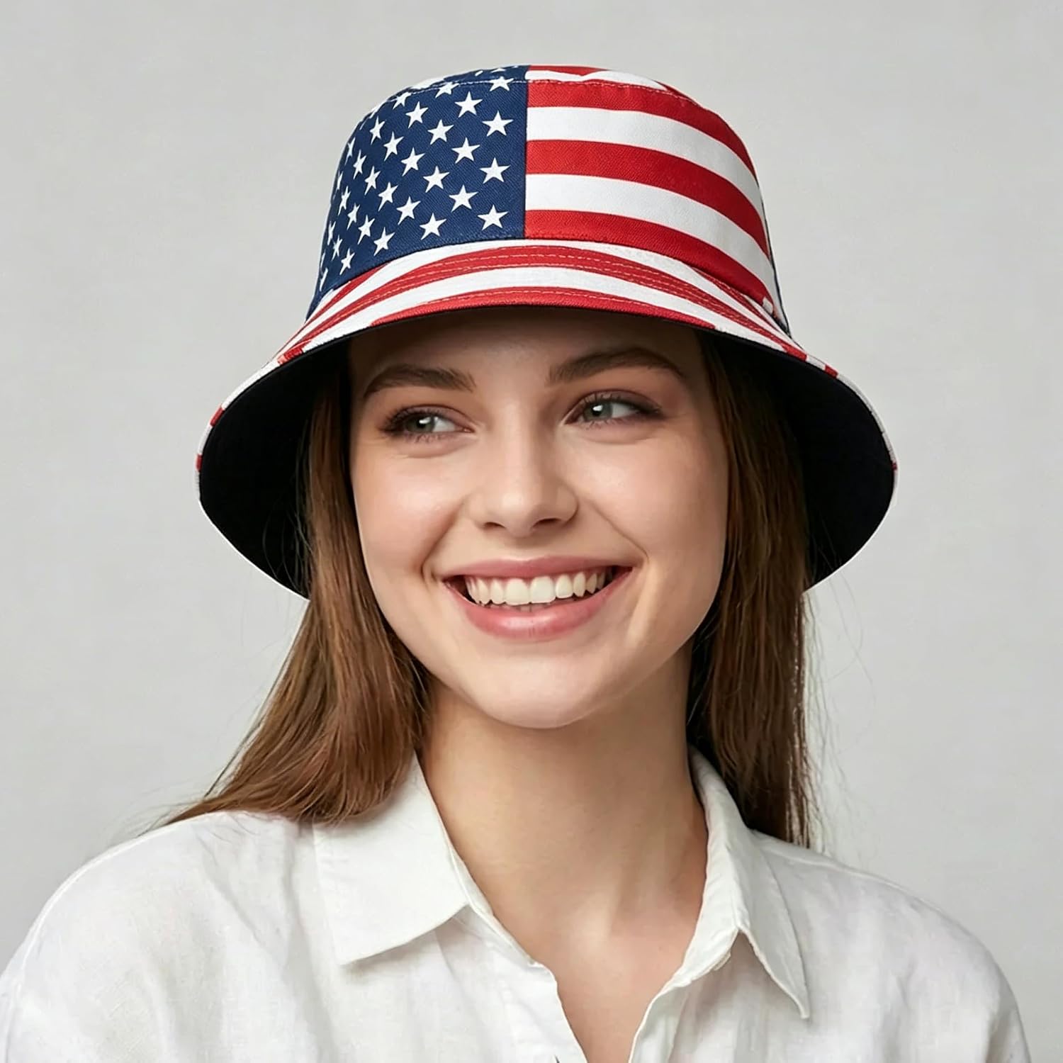 St. Patrick's Day Shamrock Bucket Hat for Women & Men - Green Clover Print Reversible Sun Hat