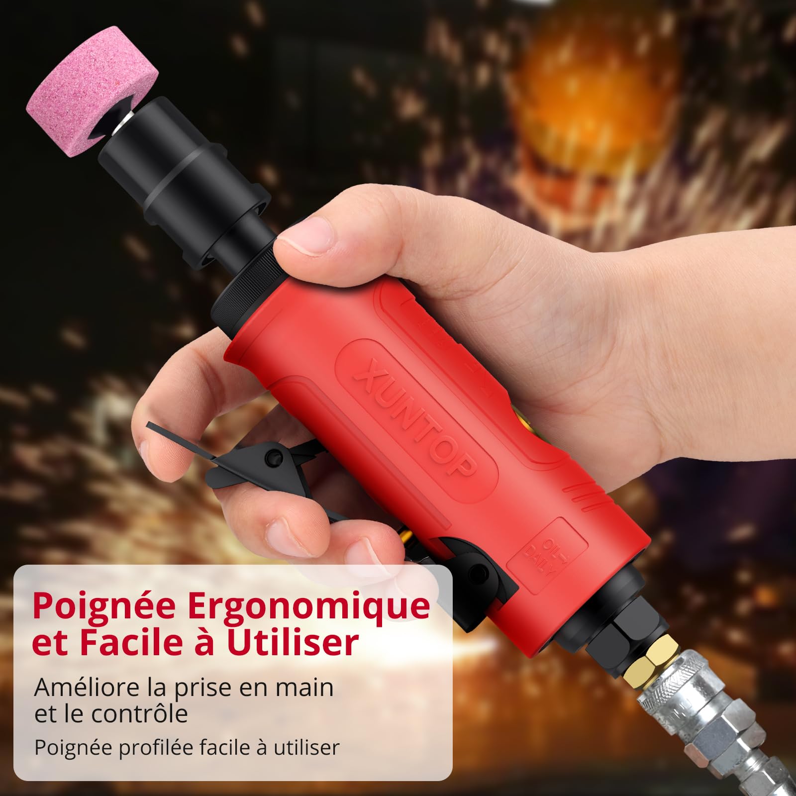 XUNTOP 1/4'' Meuleuse (Tête droite)