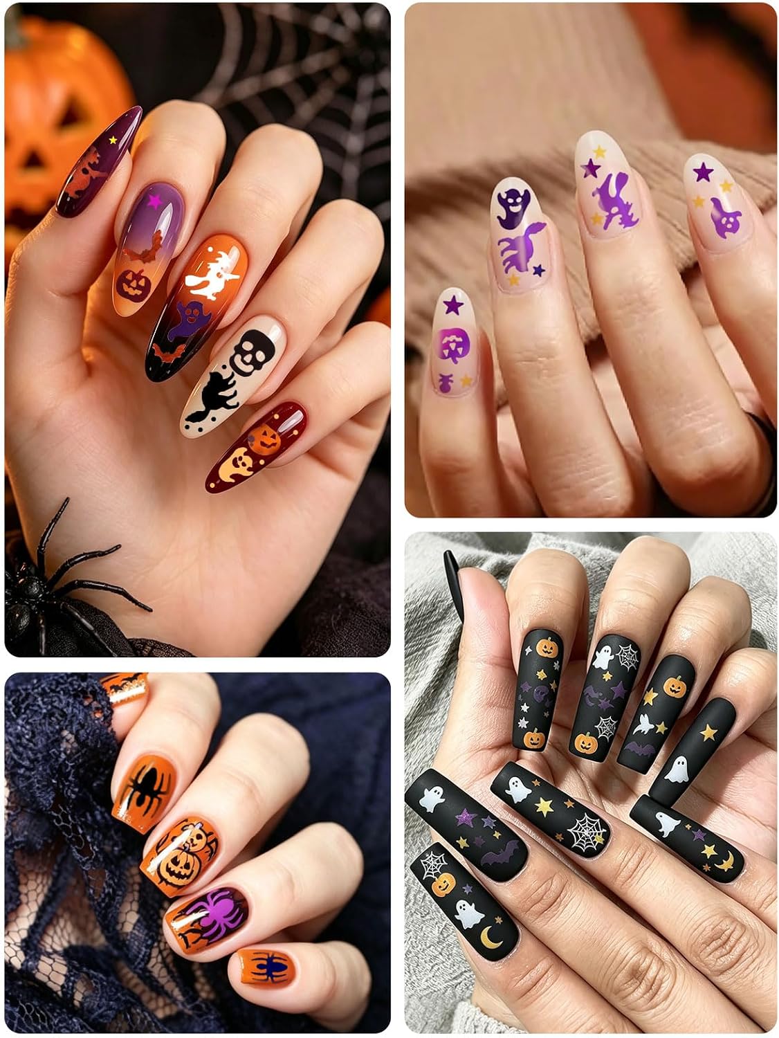 Kalolary Halloween Nail Glitter 36 Grids Nail Art Sequins for Halloween
