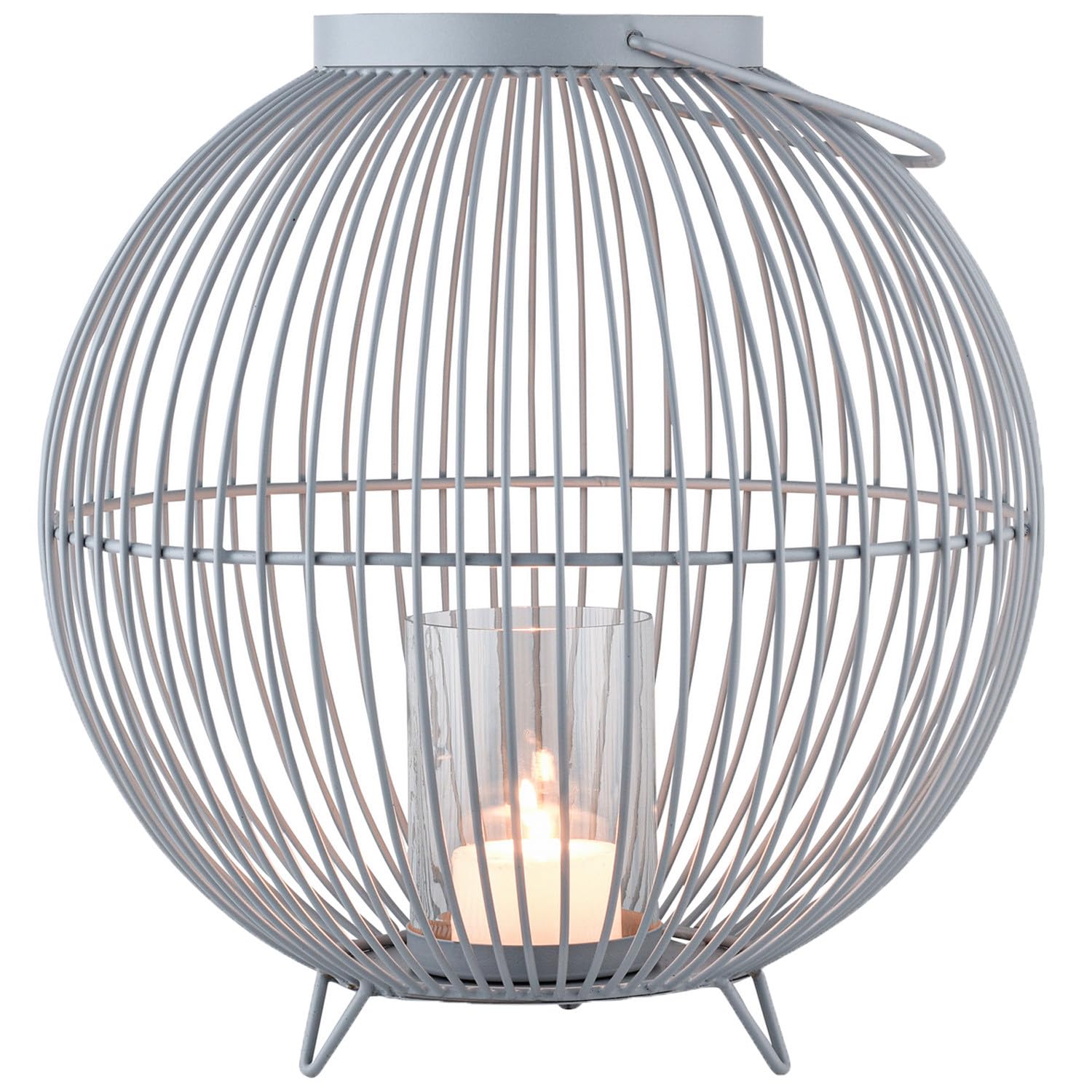 Portavelas Decorativo Leya, Grande, Gris