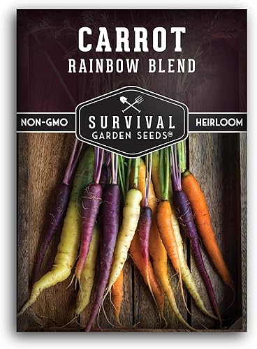 5 paquetes de semillas de zanahoria de mezcla arcoíris para plantar, paquete con instrucciones para cultivar zanahorias blancas, amarillas, rojas, disponible en Yaxa Costa Rica