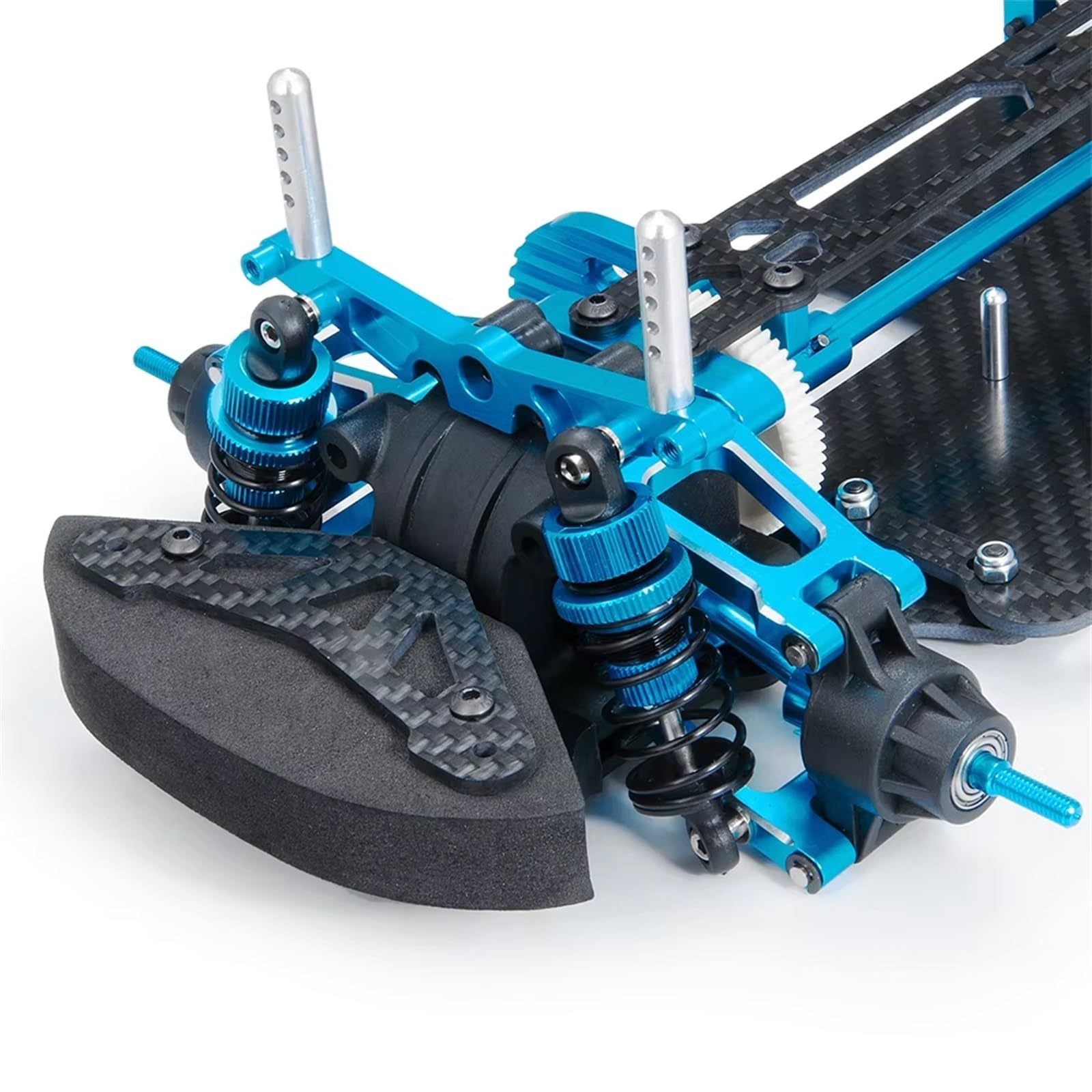 AXspeed Kit de châssis complet en métal avec 4 roues pour mise à niveau de camion Tamiya TT02 RC 1/10