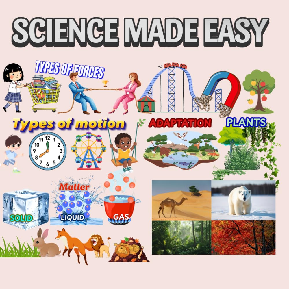 science made easy: Visual Charts & Simple Explanations for Physical, Life, Earth, and Human Body Science elementary and middle school