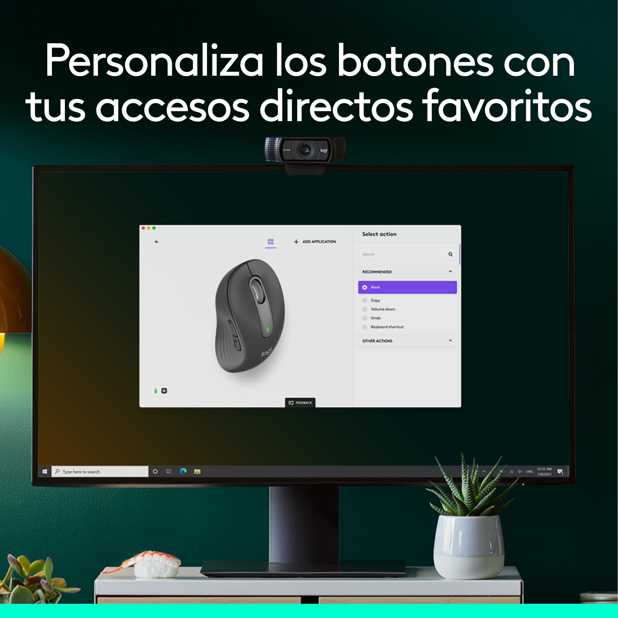 Logitech Signature M650 L ratón inalámbrico de tamaño Normal - para Manos Grandes, 2 años de Pila, clics silenciosos, Botones Personalizables, Bluetooth, PC/Mac/multidispositivo/Chromebook - Grafito