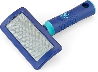 Good Scout Slicker Brush, Best Deshedding Tool for Dogs & Cats, Gentle, Safe & Effective Pet Grooming Tool for Long & Short Haired Animals