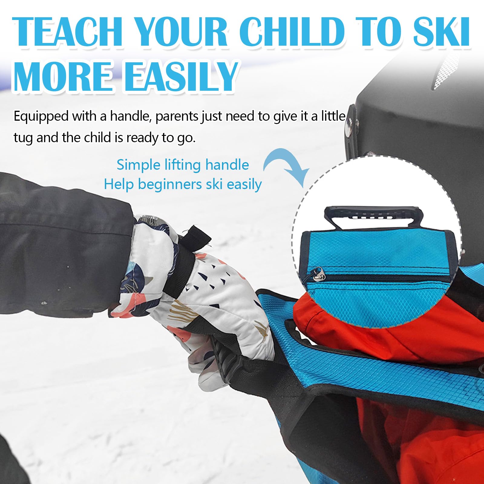 Imbracatura per Bambini da Sci e Snowboard, Imbracatura da Sci Bambini Principiante Snowboard Zaino da Allenamento Corde di Sicurezza per L'apprendimento della Bicicletta da Skate