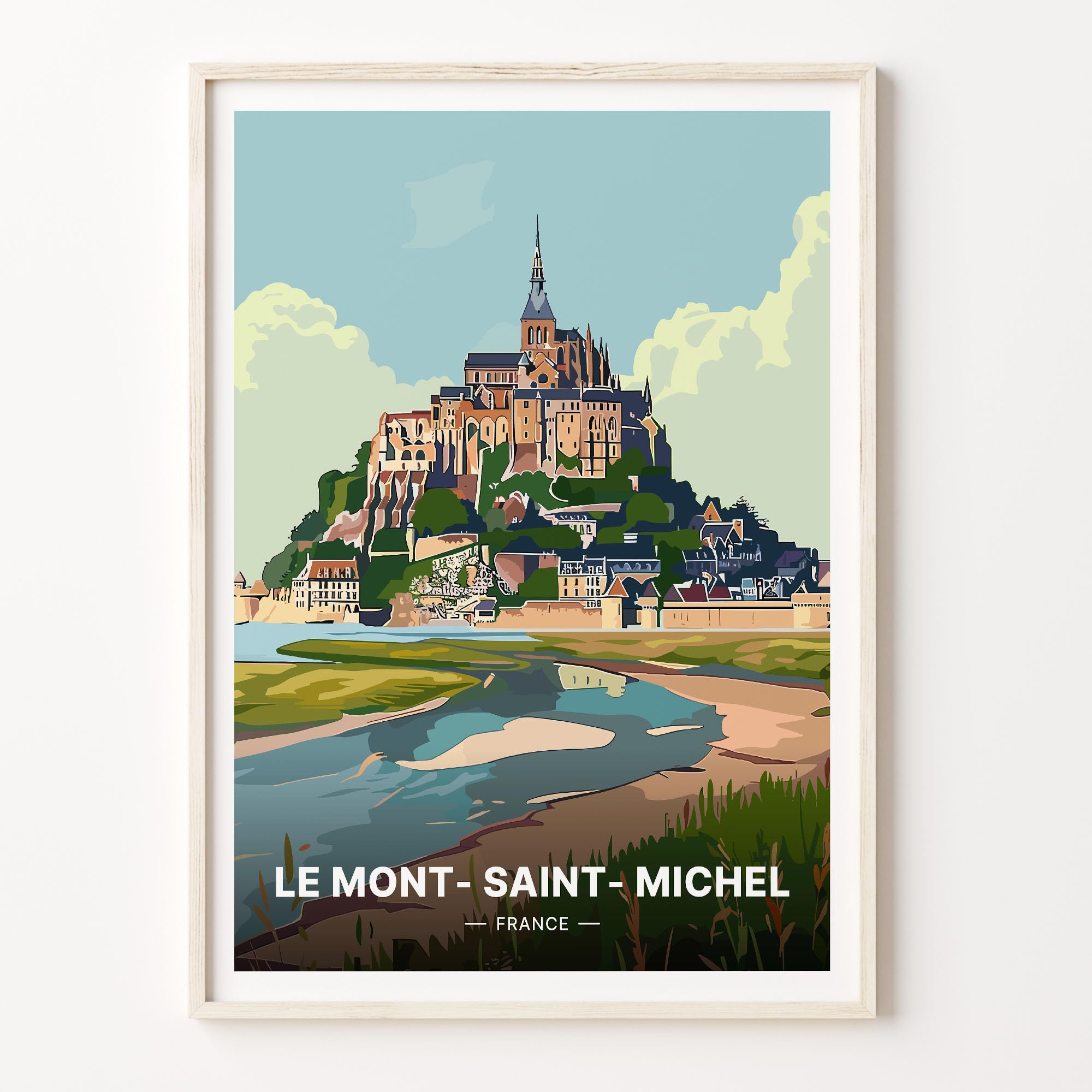 Ancienne Assiette en Faïence de Longwy – Décor Mont St Michel