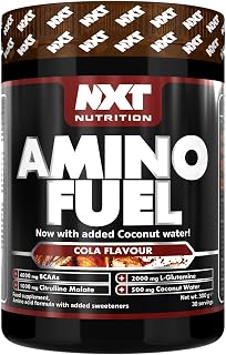 NXT Nutrition Amino Fuel Energy Drink | BCAAs Amino Acids with Beta Alanine, Vitamin D3 and Citrulline Malate – for Performance, Endurance and Energy Support | (Cola)