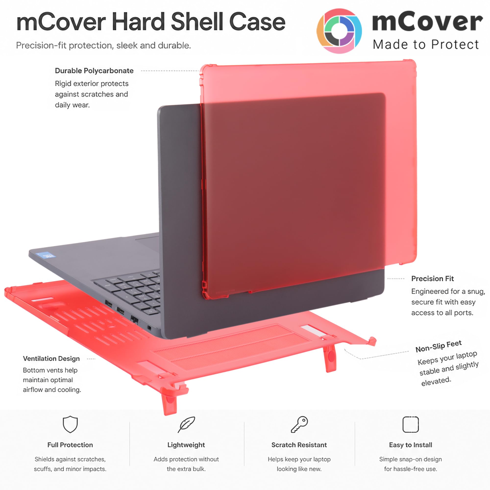 mCover Coque uniquement compatible avec Dell Pro 16 PC16250/PC16255 Series Windows 2025-2026 16" (ne convient pas aux autres modèles Dell) - Noir