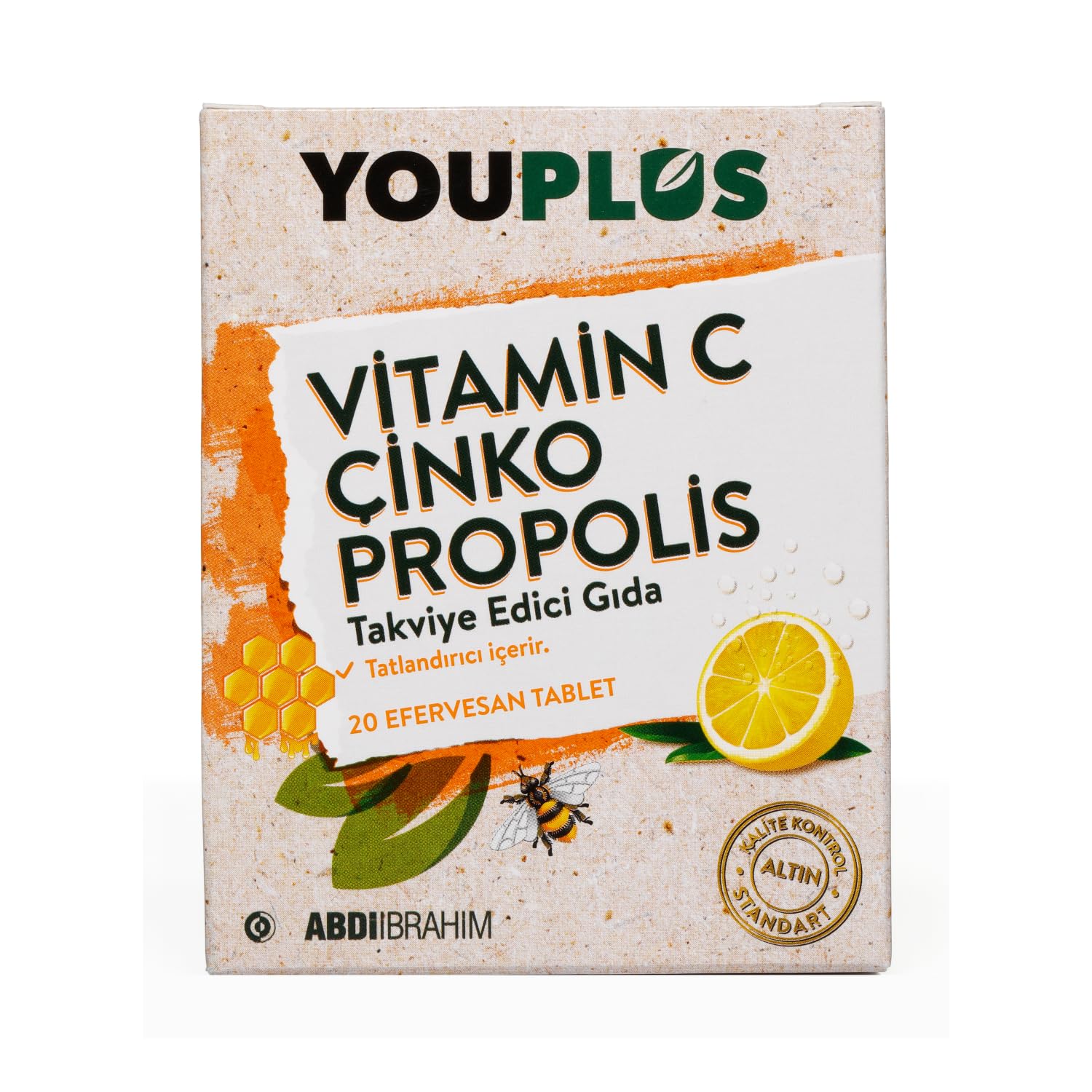 Youplus Vitamin C, Çinko & Propolis 20 Efervesan Tablet