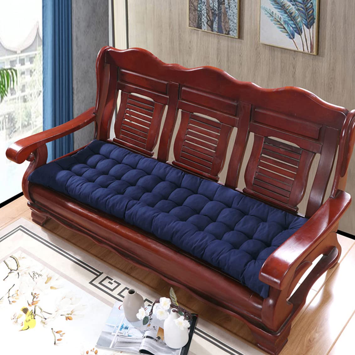 Coussin pour balancelle bleu idéal pour vos soirées sur la terrasse