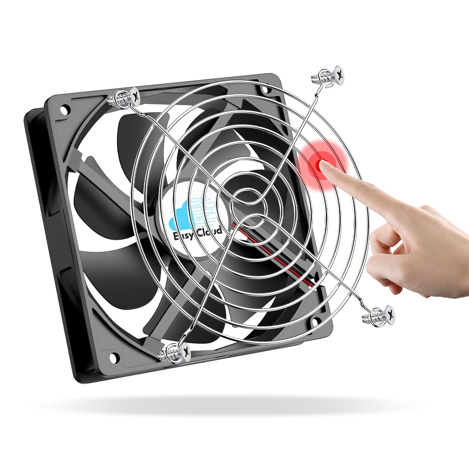 Lot de 2 ventilateurs d'ordinateur 120 mm 12 V à 2 broches CC 1800 tr/min à double roulement à billes 12 V