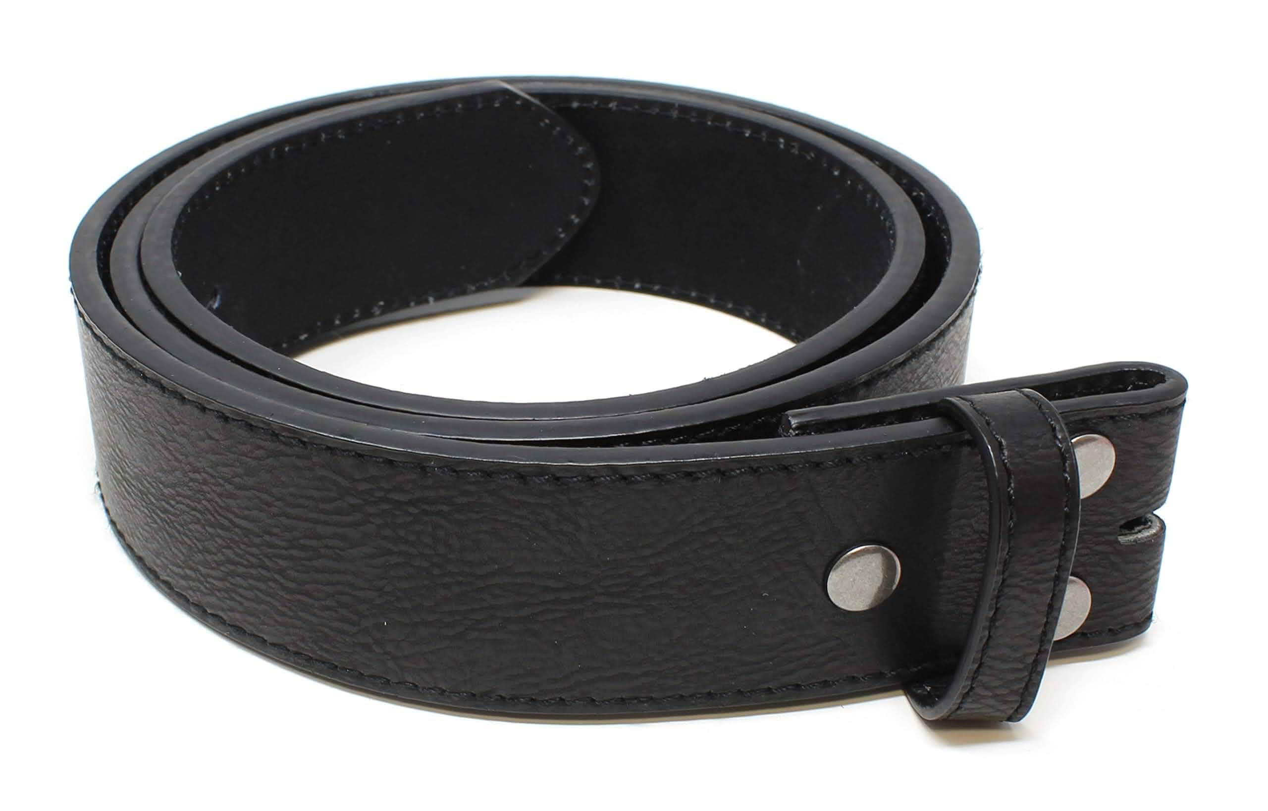 Leather Belt Strap Vintage Distressed Texture 1.5" Wide For Men and Women | With Snaps and Without Buckle