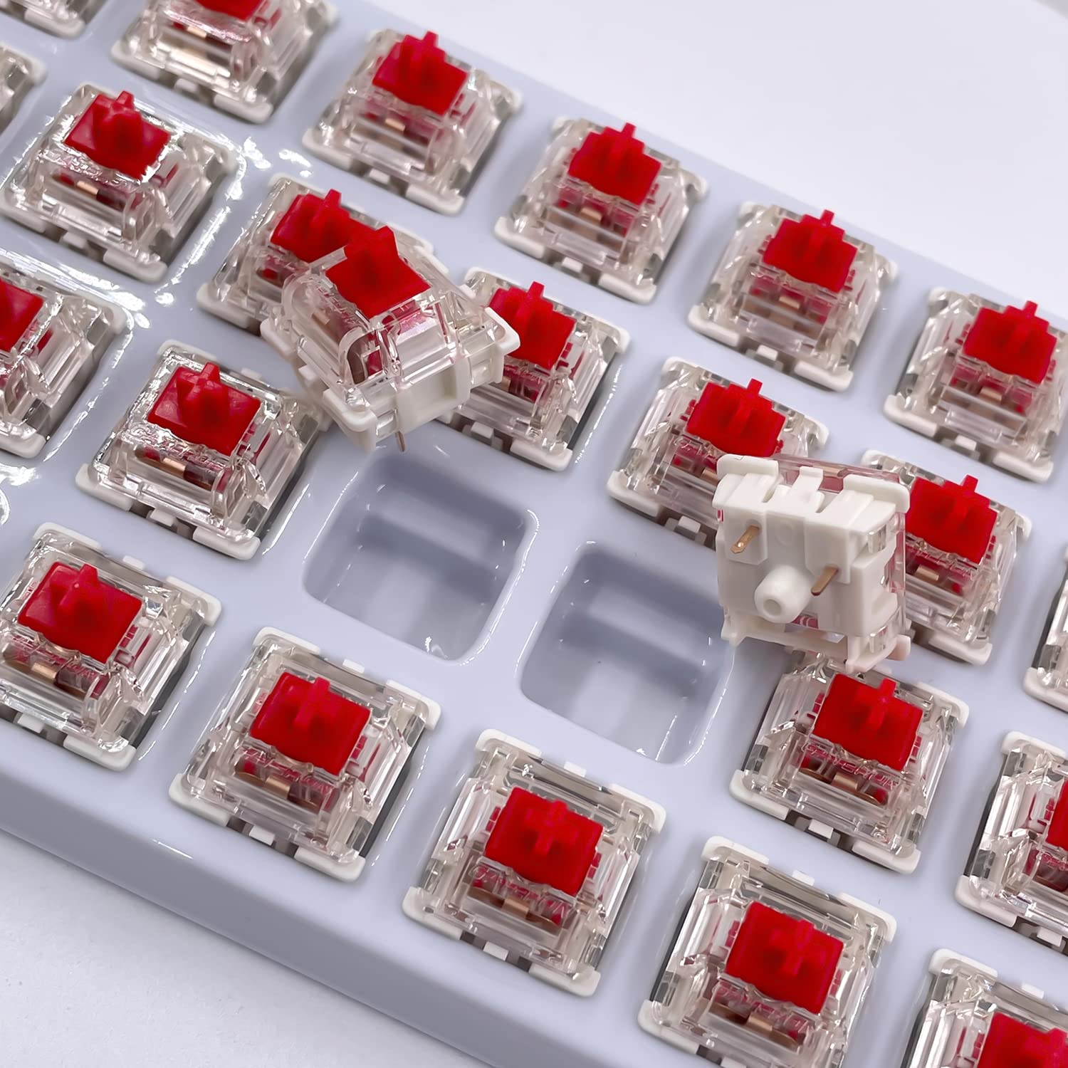Gateron G Red Pro 2.0 przełączniki, wstępnie nasmarowane, 3-pinowe RGB SMD, liniowe do gier, klawiatura mechaniczna, DIY, przełączniki klawiatury Hotswap, 36 szt., Pro Red 2.0