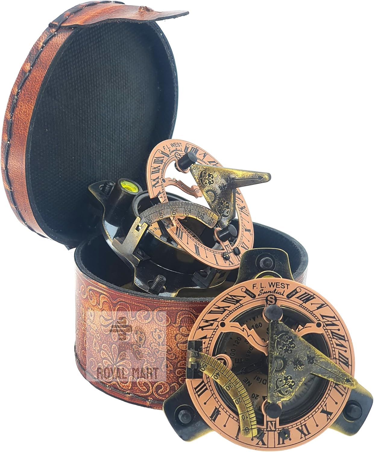 Compass, Personalized Compass Engraved Sundial Clock, Christmas Religious Gifts for Men, Baptism Gift for Teenage Boys, Christian, Catholic, Communion, Confirmation Gifts (No Personalized)