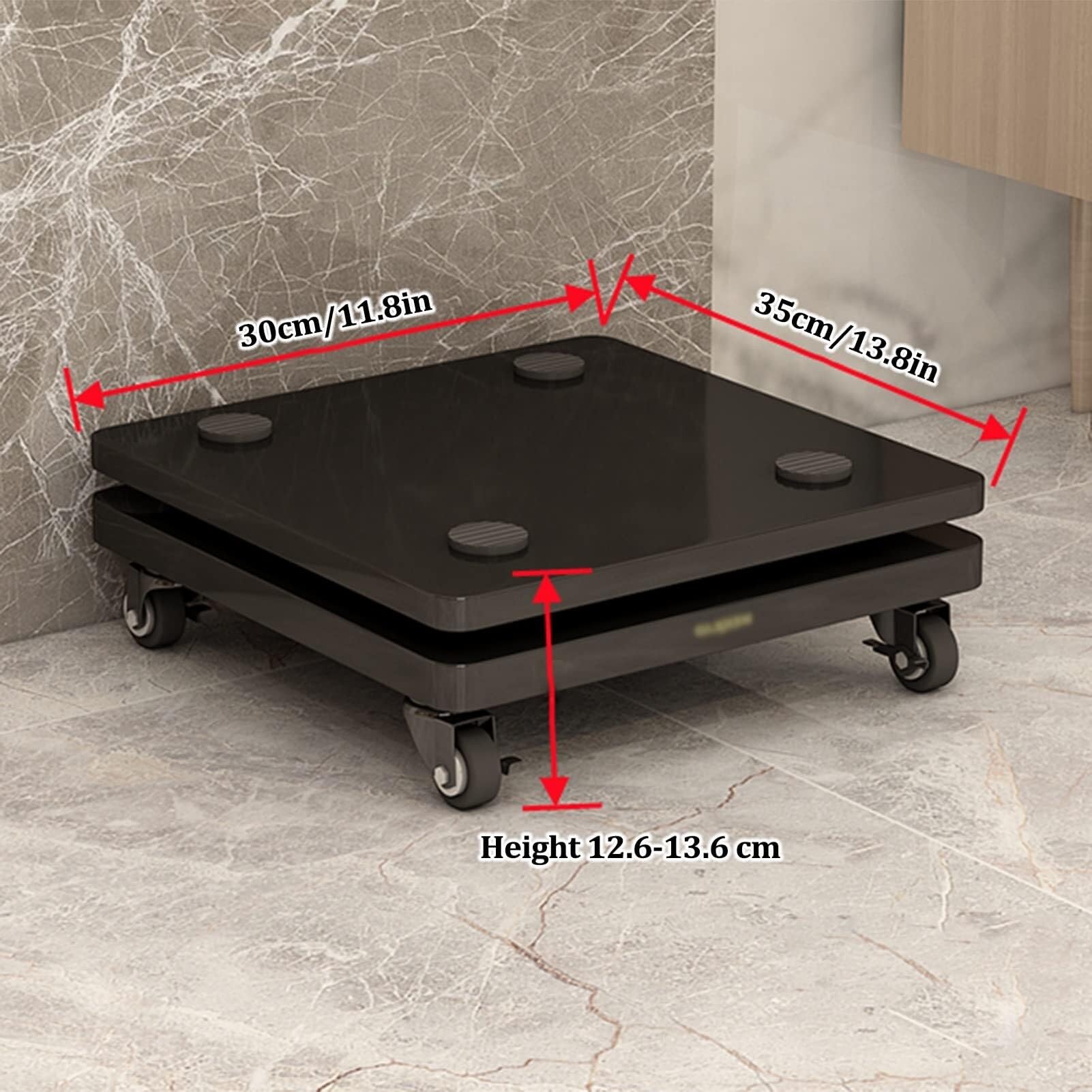 JingNian Supporto Isolamento Subwoofer 2 Livelli Base di Disaccoppiamento per Casse Piattaforma Acustica Mobile su Ruote con Punte in Rame MDF 25mm(30x35cm)