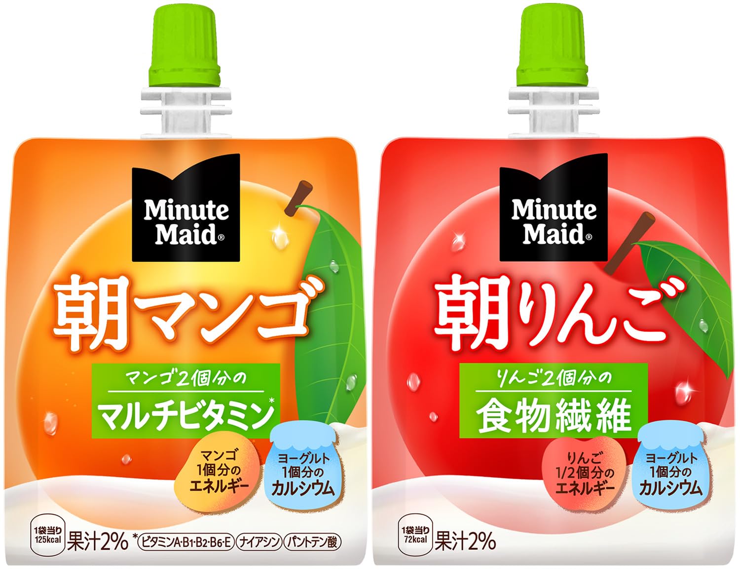 ミニッツメイド朝リンゴ　朝バナナ　朝マンゴまとめ売り15箱セット Amazon.co.jp: [セット品] 朝ゼリー 朝マンゴ ＆ 朝リンゴ 24個 (各12