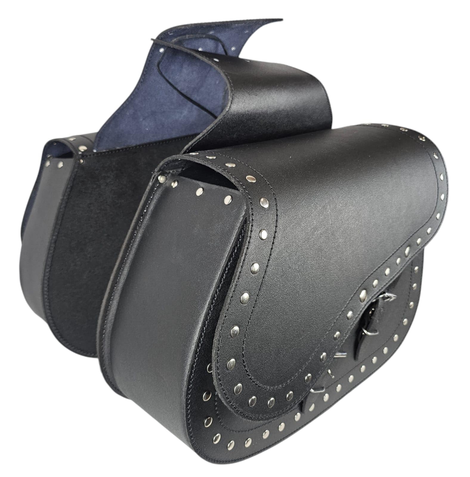 WinNet Borse Laterali in Pelle - Coppia 2 Borse Custom Rigide In Cuoio A Bisaccia Per Motocicletta - Valigie Posteriori
