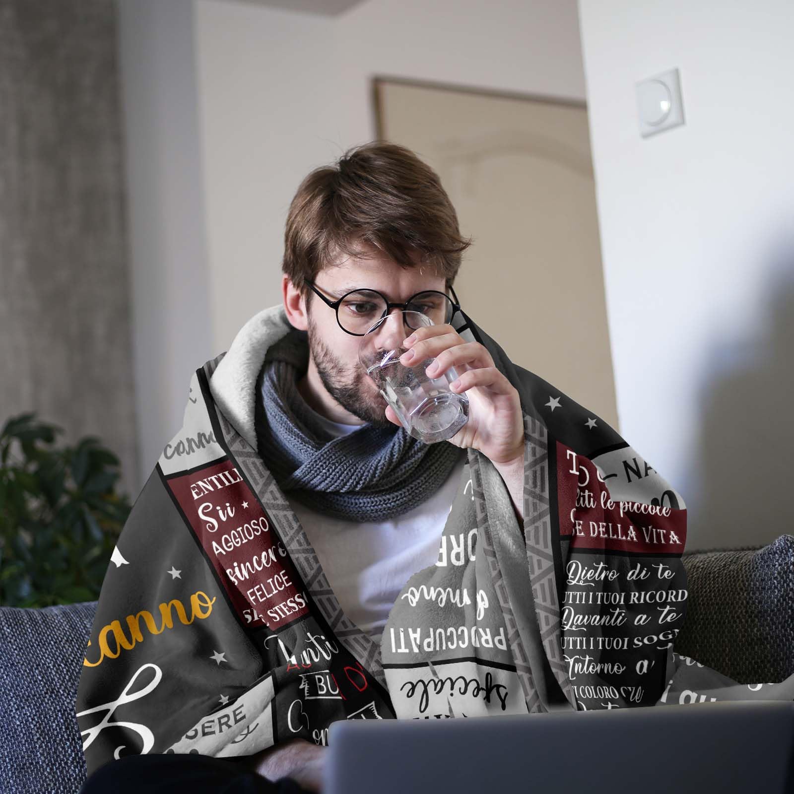 Idee Regalo Uomo Compleanno, Regali per Uomo Originali Compleanno, Regali Papa Papà Nonno Fidanzato Fratello Zio Compleanno, Regalo Compleanno Utile Coperta 150X130CM