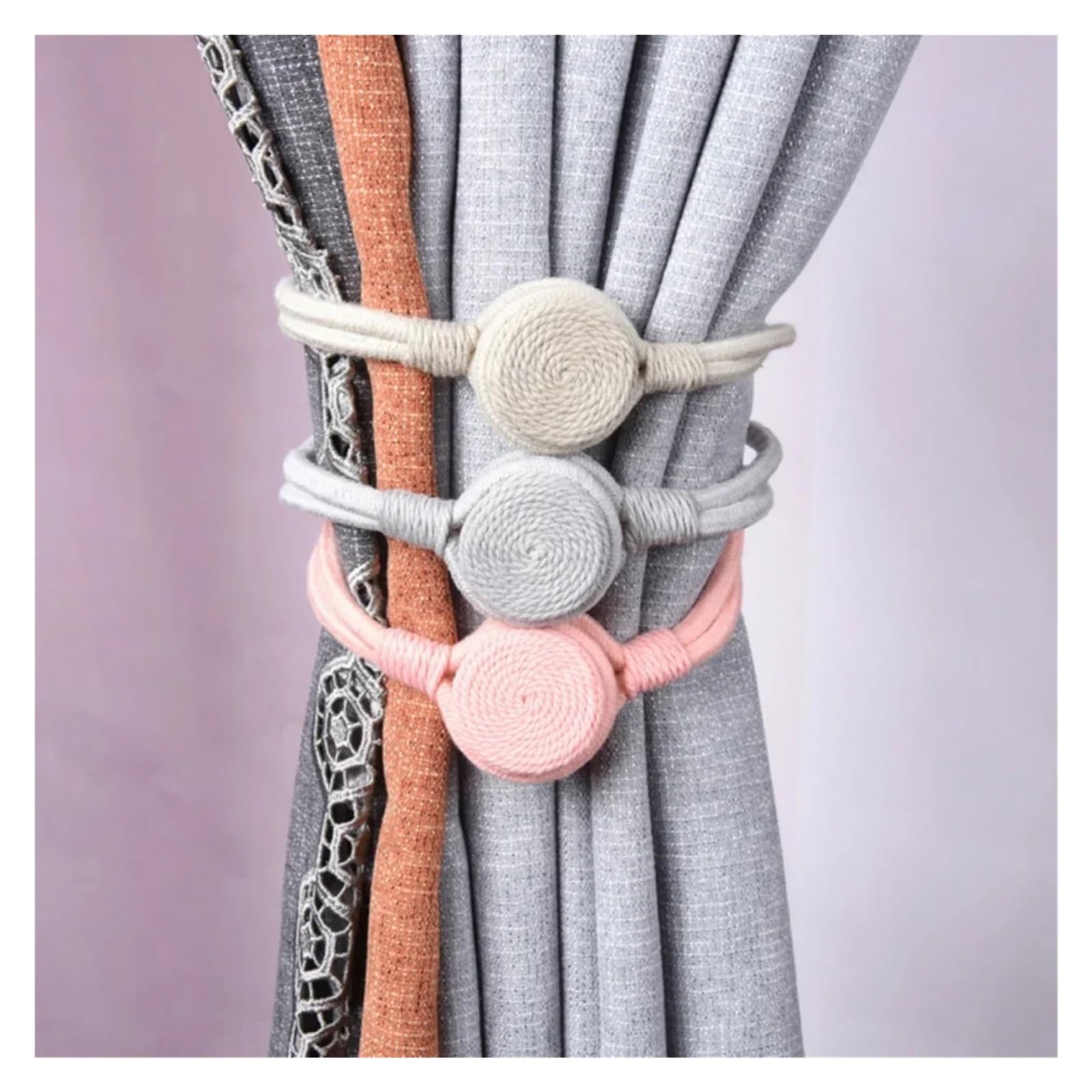 Embrasses Rideaux Embrasses de rideaux magnétiques, 4 pièces, boucles de rideau Design floral, supports de retenue, crochets, Clip for décoration de maison, extérieur, chambre à coucher, bureau Pour L