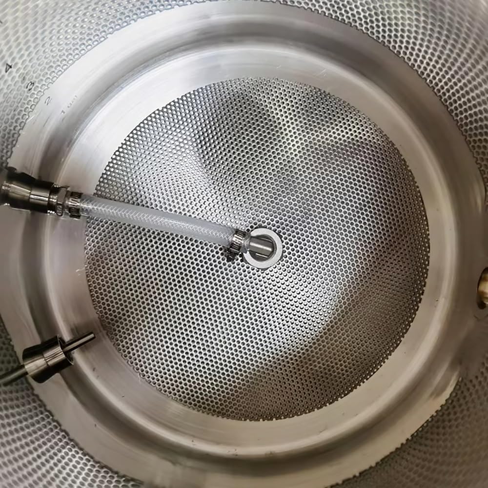 Maischbottich-Set Aus Edelstahl Mit Falschem Boden – 9"/10"/11"/12" Kuppel, Silikonschlauch Und Anschlussstück for Das Heimbrauen Von Vollkornbier(11inch False Bottom)