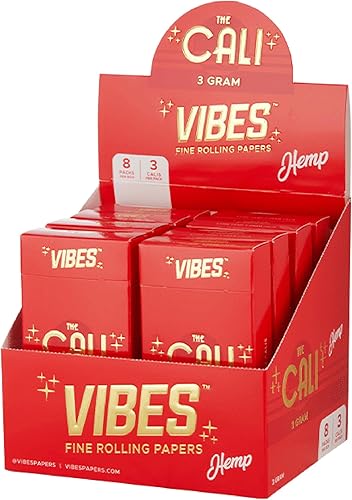 Miniatura 10 de VIBES Paquete de 24 conos preenrollados de alta calidad, capacidad de 0.04 oz, forma cilíndrica ancha, conos enrollados a mano, papel de arroz