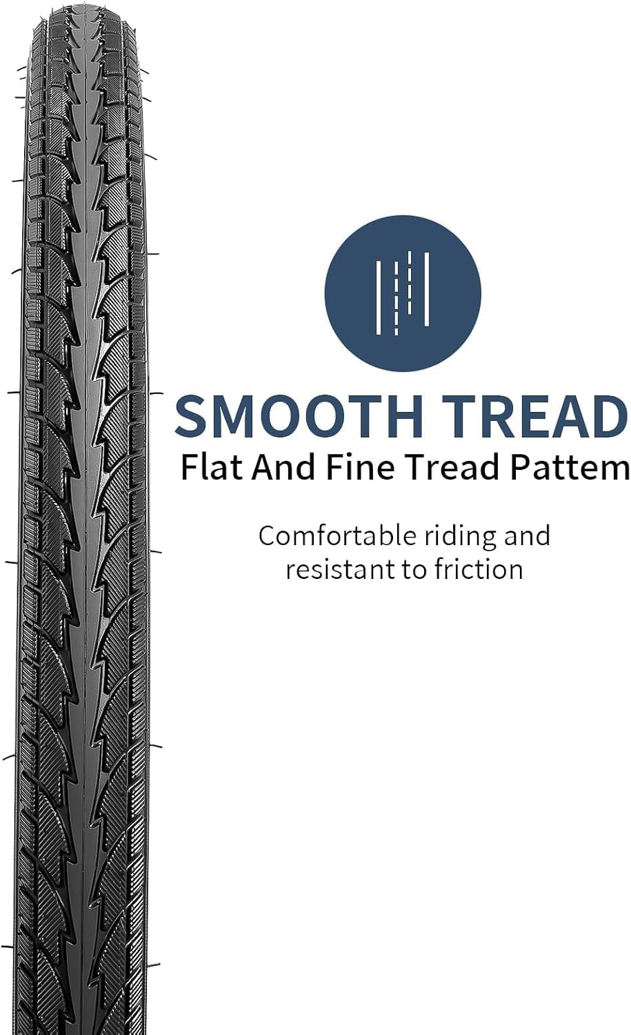 YUNSCM 2-PCS 24" Road Bike Tires 24 x 1.75/47-507 and 24" Bike Tubes Schrader Valve with 2 Rim Strips Compatible with 24x1.75 Bike Bicycle Tires and Tubes (Y-710)