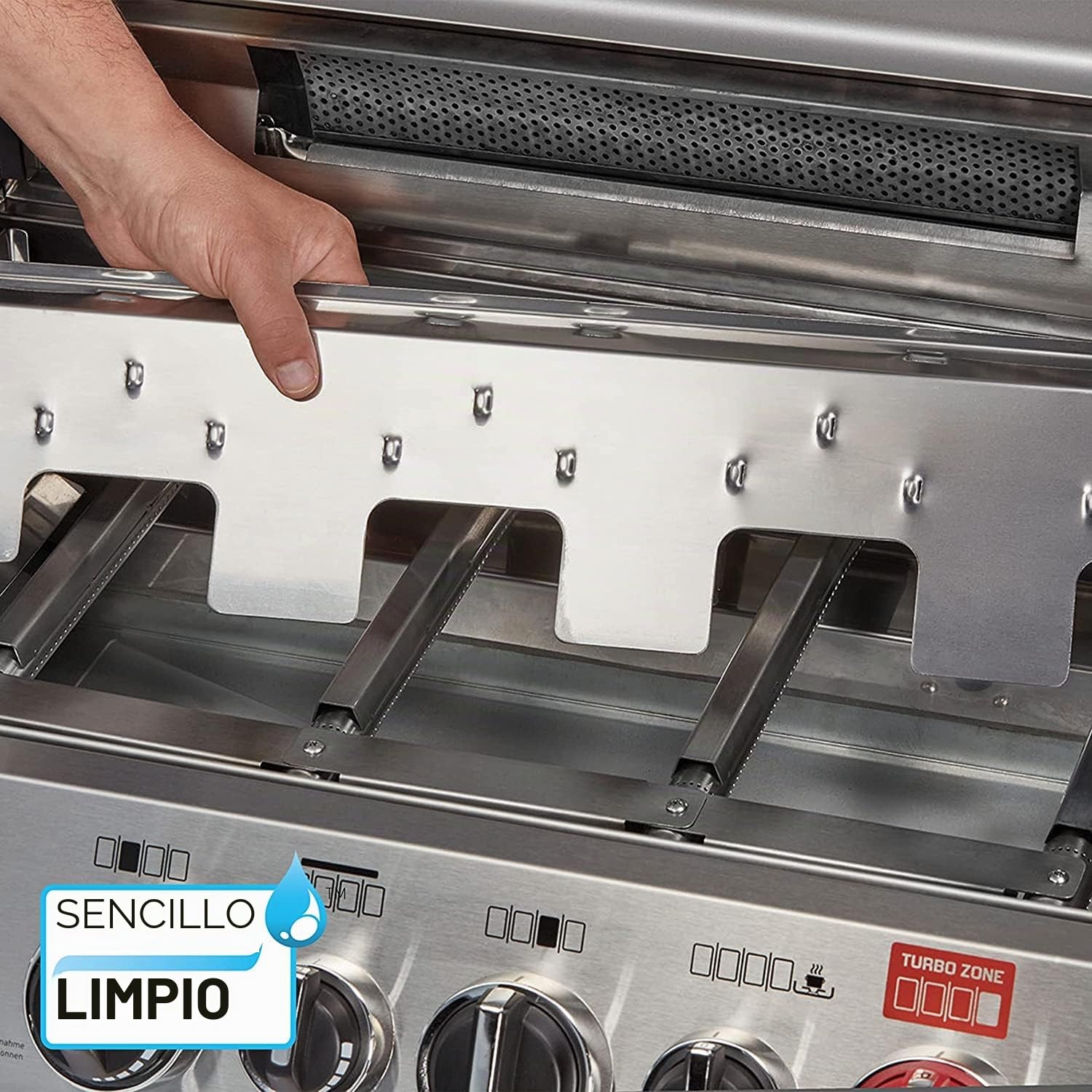 Enders Monroe Pro 4 SIK Turbo Barbacoa gas - Barbacoa de gas y Barbacoa jardín exterior con infrarrojos, tapa, estantes y Heat Range - Barbacoa con tapa y 4 quemadores #837833