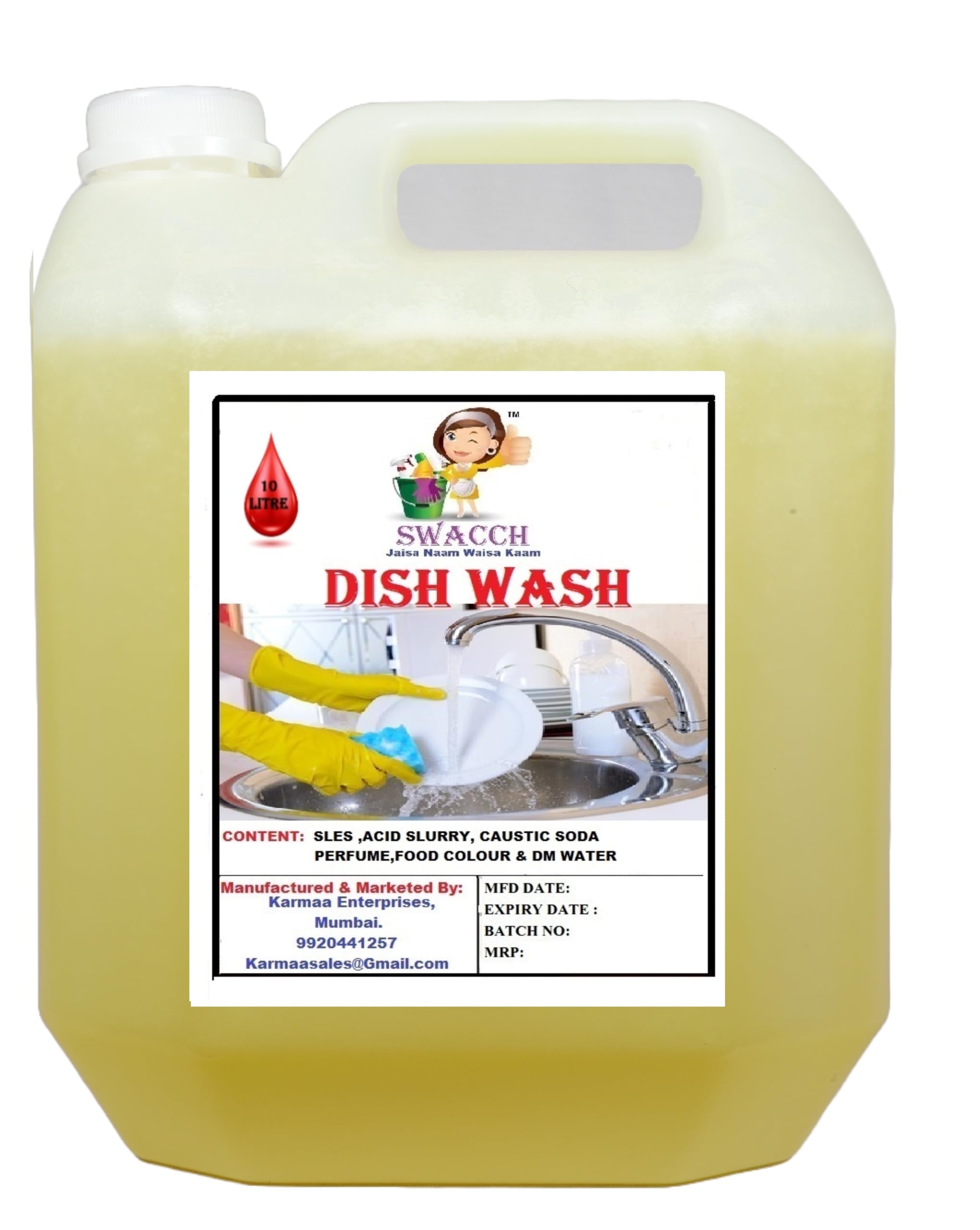 Dish Wash Liquid (10 Litre) Lemon-image-47