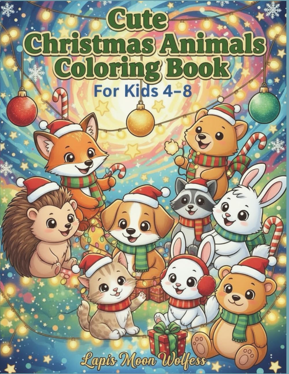 Cute Christmas Animals Coloring Book for Kids 4–8: Adorable Winter Animals, Snowy Scenes & Festive Holiday Fun