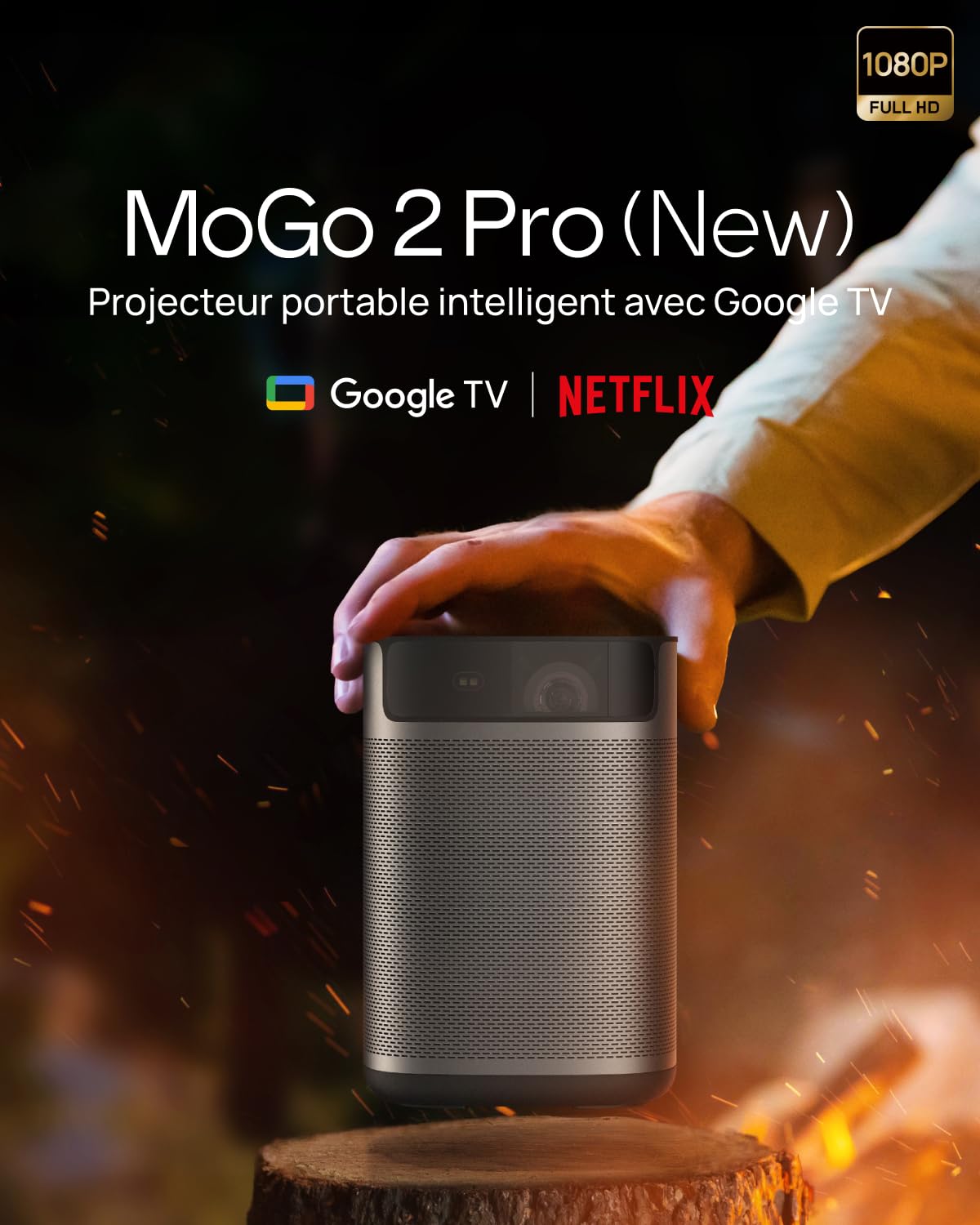 XGIMI MoGo 2 Pro Portable Projector with Multi-Angle Stand, 1080P