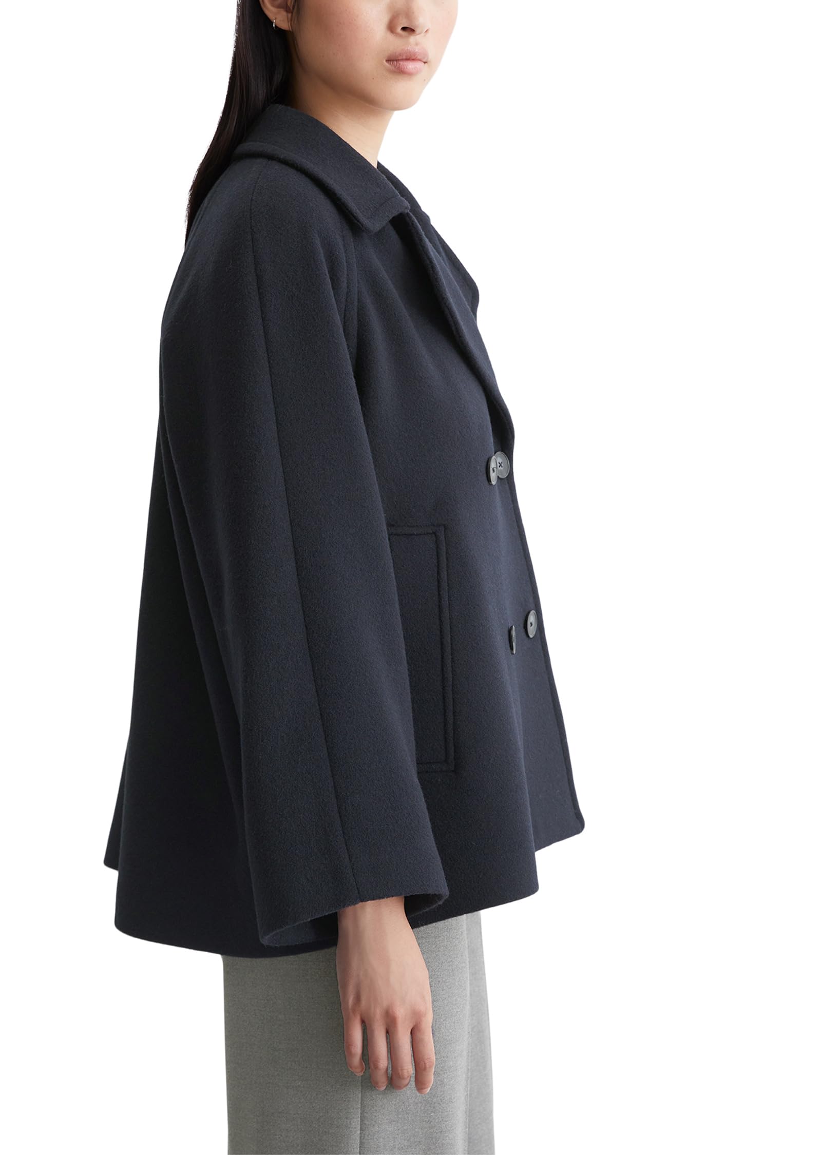 Marc O'Polo Damen Cabanjacke mit Reverskragen elegant