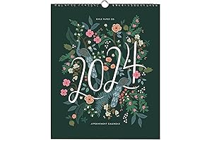 Rifle Paper Co. 2024-2025 12-Month Dated Peacock Appointment Calendar