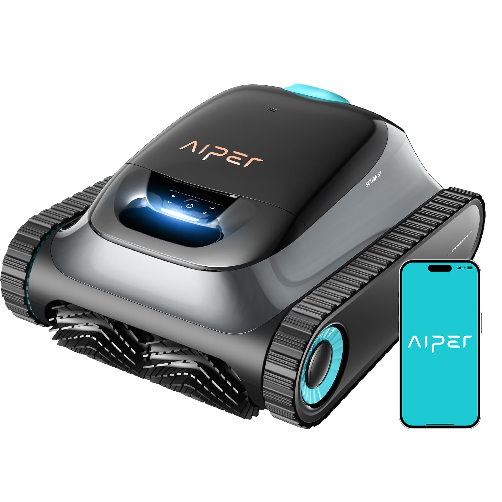 (2026 Upgrade) AIPER Scuba S1 Robot Piscina Limpiafondos y Paredes, Aspirador Piscinas Fondos con Batería Mejorada 240 min, Navegación Smart de Alta Precisión, Filtración Ultrafina (Reacondicionado)
